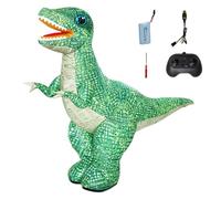 Xoeryoy Remote Control Dinosaur Green Realistic Electric Inflatable Dinosaur with 360° Rotation, Forward & Backward, Rechargeable Big Toys for Boys Kids Birthday Gifts