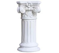 Xoeryoy Roman Column Pedestal, Elegant White Resin Plinth Base for Garden Statues and Home Decor, 15.75 Inch Tall Sculpture Stand