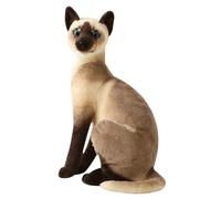 Xoeryoy Siamese Cat Plush, Cute Cat Stuffed Animal, Realistic lifeLike Shorthair Plush Toys for Kids, Pet Birthday, 13.78 Inch