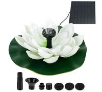 Xoeryoy Small Solar Fountain For Bird Bath, Lotus Floating Solar Fountain, Water Pump With Adjustable Nozzles, White (1.5w)