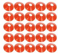 Xoeryoy Soccer Cones 25Pcs 7x2 Small Portable Lightweight Thicken Basketball Soccer Training Cones with Hole Kids Basic Obstacle Course for Football, Skating, Basketball, Orange