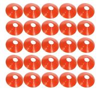 Xoeryoy Soccer Cones 25Pcs 7x2 Small Portable Lightweight Thicken Basketball Soccer Training Cones with Hole Kids Basic Obstacle Course for Football, Skating, Basketball, Orange