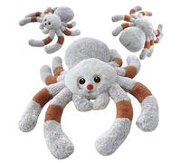 Xoeryoy Spider Plush Stuffed Animal Red Nose Halloween Spider, Adorable Soft Spider Throw Pillow, Halloween Plush for Sofa Home Halloween Decorations Gifts, L.