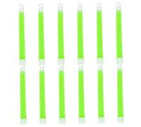 Xoeryoy Survival Glow Sticks 12Pcs 6" Water, Rust & Temperature Resistant Glow Sticks with Hanging Hook 12 Hour+ for Camping, Bar, Concert, Party, Emergency, Light Green ;1