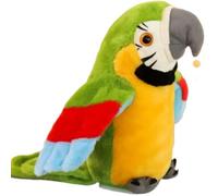 Xoeryoy Talking Parrot, Repeat What You Say Parrot Toys, Speaking Stuffed Animals Plush Toy Electronic Record Animated Bird Shake Wing Talking Toys for Kids Boys Girls, Green