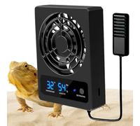 Xoeryoy Ventilation Fan for Reptile Tank, Cooling Fan Dehumidifier with LED Display for Rainforest Terrarium Vivarium, Improving Air Circulation for Amphibians, Reptiles Snakes