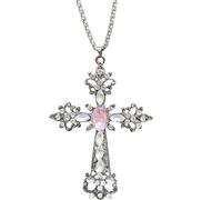 Xofuru Gothic Cross Necklace for Men Women - Heavy Duty Design, Vintage Black Metal Statement Religious Jewelry Gift, L, Synthetic Metal, No Gemstone