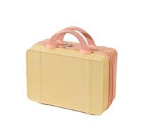 Xofuru Small Suitcase Mini Luggage 14'' Travel Portable Makeup Case Hand Luggage Cosmetic Case Bag Retro Lightweight Storage Shoe Box Gift Wedding Favor Box, Peach Lemon, Simple Style