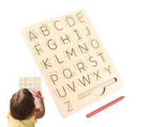 Xoguue Alphabet Tracing Board - Double-Sided Wood Early Education Toy - Writing Practicing Board - for Preschooler Kindergarten Home School Classroom Boys Girls Homeschooling Family Nights