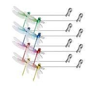 Xoguue Dragonfly Hat Clip | Fake Dragonfly Insert Pole Clip - Realistic Colorful Fly Scare Devices Stakes Garden Decor for Women Men Birthday