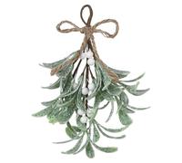 Xoguue Frosted Artificial Mistletoe, 24cm Fake Mistletoe Branches Decoration, Floral Christmas Decoration For Wreaths & Garlands, Tree, Home, Wedding Decor