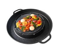Xoguue Grill Pans 2 in 1 | Stove Top Grill Pan,Griddle Skillet Nonstick Coating Portable for Kitchen Cooking Table Oven Smoker Barbecue Camping