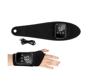 Xoguue Heated Wrist Wrap | 3-Level Adjustable Vibration Warmer | Wrist Massager Hand Heater Brace - for Men Women Elderly Home Office Work Sports Yoga Ankle Joint Muscle Winter