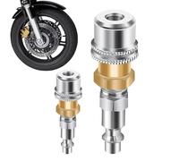 Xoguue Lock on Air Chuck - Closed Brass Lock on Chuck | Solid Metal Alloy Tire Inflator Tool for Buses, Trucks, Bicycles, and Motorcycles