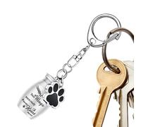 Xoguue Pet Urns for Dogs,Pet Ashes Urn - Aluminum Alloy Memorial Perfume Bottle Keyring with Puppy Paw Charm for Cat Travel Funeral Service Burial Ceremony Human