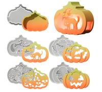 Xoguue Pumpkin Silicone Mold - Plaster Moulds,Dessert Soap Crafting Mold for Kids Adults Fall Birthday Halloween Candle Decoration