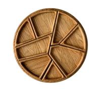 Xoguue Wood Serving Tray, Large Serving Tray with 8 Removable Compartments, Wooden Platter Charcuterie Board for Vegetable Fruit Dessert Snack Coffee Table Kitchen Living Room