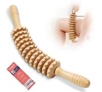 Xokocli Wood Cellulite Massage Roller Wood Therapy Massage Tools Body Roller Fascia Blaster Lymphatic Drainage Massager for Legs Thighs Muscle Pain Relief(White 12-Wheel)