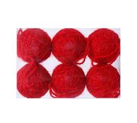 Xoktlde Shatterproof Plush Christmas Ball Decorations 6cm European Craftsmanship Portable Seasonal Styling Multicolored Christmas Hanging Balls