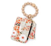 Xoktlde Women's Beaded Wallet, Credit Card Wallet, 's & Id Cases with Flower Pattern, Styles Beaded & Tassel-Decorated Keychain Credit Holder Purse