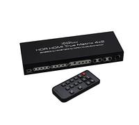 XOLORspace 43420A HDMI 2.1 8K HDR HDMI True Matrix Switch 4x2 Supports 4k 120hz and Dolby Vision with Optical and L/R Audio Extractor and ARC