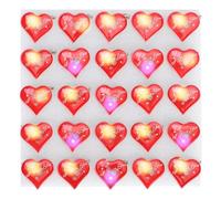 Xolsurg 25pcs Heart Shaped Cute LED Christmas Brooches Pin Badge DIY Craft Clothing Decor Party Favors for Festive Events