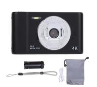 Xolsurg 50MP Dual Lens Anti Shaking Portable Compact Camera for Kids Students Vlog 2.4 Inch Screen (Black)