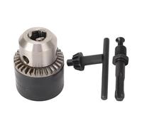 Xolsurg Key Type Drill Chuck Adapter Kit 3 Jaw Chuck Impact Driver Power Drills for Woodworking Metalworking Workshop