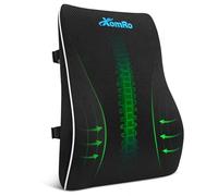 XomRo Lumbar Support Pillow cushion Office Chair Car Seat Recliner Memory Foam Back Posture Support Cushion Ergonomic Contour Breathable 3D Mesh Cover Adjustable Straps Back Pain Relief Orthopedic
