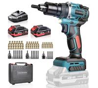 Xonitronal Cordless Rivet Nut Tool Compatible with Makita 18V Battery | Electric Rivet Nut Gun with 2×2.0Ah Batteries, Auto Mode, M6 M8 M10 Mandrels, for Automotive Repair, Sheet Metal & DIY