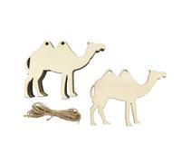 Xonzmmk 30 Pack Wood Camel Cutouts Unfinished Wooden Camel Hanging Ornaments Animal Shape DIY Camel Craft Gift Tags for Home Party Decoration Craft Project, LT-30