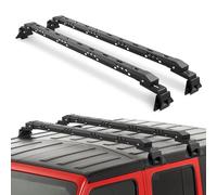 XOOKUN - 420lbs Max Load Roof Rack Cross Bars Heavy Duty for 2007-2024 Jeep Wrangler JL Gladiator JT (2 & 4 Door) Steel Cross Bars Cargo Bag on the