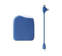 Xoopar - Ice Power Bank - External Battery 5000mAh with Integrated Touch Light Suitable for All Universal Smartphones Made of Recycled Plastic, GRS Certified - Blue