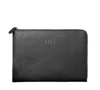 Xoopar - Recycled Leather Laptop Sleeve 340x240x25mm - 14/15" Ideal for Carrying and Protecting Your Computer Safely and in Style - INE Laptop Black
