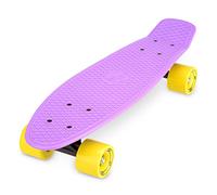 Xootz 22 Inch PP Cruiser Skateboard Pastel Pink - Kids Mini Skateboard with PP Deck, Beginner Friendly