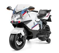 Xootz BMW Licensed 12V Kids Electric Motorbike Ride-On Motorcycle Vehicle with Headlight, Music and Training Wheels, Ages 3-7 Years, White