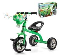 Xootz Bubble Go Dino Trike, Toddler Trike for 3-year-old, Detachable Bubble Machine, Easy Clip Assembly - Green