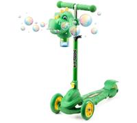 XOOTZ Bubble Go Dinosaur Tri-Scooter - Green & Yellow, Yellow,Green