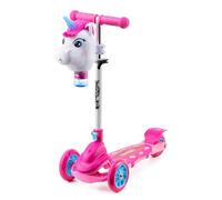 Xootz Bubble Go Unicorn Scooter, 3 Wheel Kids Scooter with Bubble Machine, Adjustable, Foldable for Toddlers, Balance and Lean to Steer