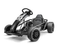 Xootz Comet Electric Go Kart, Kids Ride-On Racing Go Kart, 2 Speed with Drift Mode and Reversing, Steering Wheel, and Pedals, 2 x 12V Rechargeable Batteries, Custom, Black