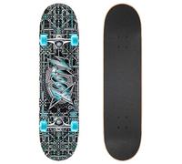Xootz Complete Skateboard, 31" x 8", Industrial Double Kick Skateboard