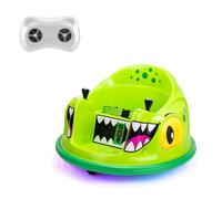 Xootz Dinosaur Bumper Car, Kids Electric Ride-On | 7.2V Kids Bumper Car with 360-Degree Rotation Spin, Dual Joysticks , Remote Control and Flashing LED Light