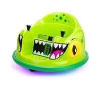 Xootz Dinosaur Bumper Car, Kids Electric Ride-On, 360 Rotation Spin, Two Joy Sticks, Colourful LED Lights and Remote Control