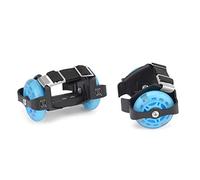 Xootz Heel Wheel Roller Skates, Attachable Shoe Trainer Wheels for Kids, Boys and Girls with LED Lights, (Blue), One Size
