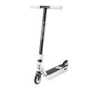 Xootz Invert Stunt Scooter, Adult and Kids Kick Scooter, Lightweight 360 Degree Stunts, Beginner and Intermediate Level Scooter, Steel T-Bar and Grip Tape Deck, 6+, White