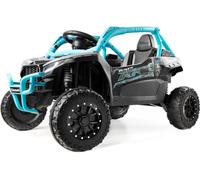 Xootz Kawasaki KRX 1000 Kids Ride-On Car, Ages 3+, Blue | 12V - Electric Off-Road Buggy with Remote Control, 2 Motors, LED Lights, Blue Ride On Toy for Boys and Girls
