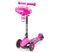 Xootz Kids Bubble Go Foldable Scooter, 3 Wheel Tri-Scooter with Bubble Machine, Tilt-and-Turn, Age 3+, Pink