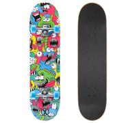 Xootz Kids Complete Beginners Double Kick Trick Skateboard Maple Deck 31 x