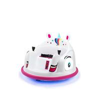 Xootz Kids Electric Unicorn Bumper Car Ride On 360 Spin LED Light Remote Control