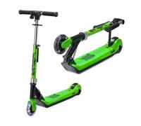 Xootz Kids' Elements Electric Foldable Scooter, LED Light Up Wheel and Collapsible Handlebars, Age 6+, Green